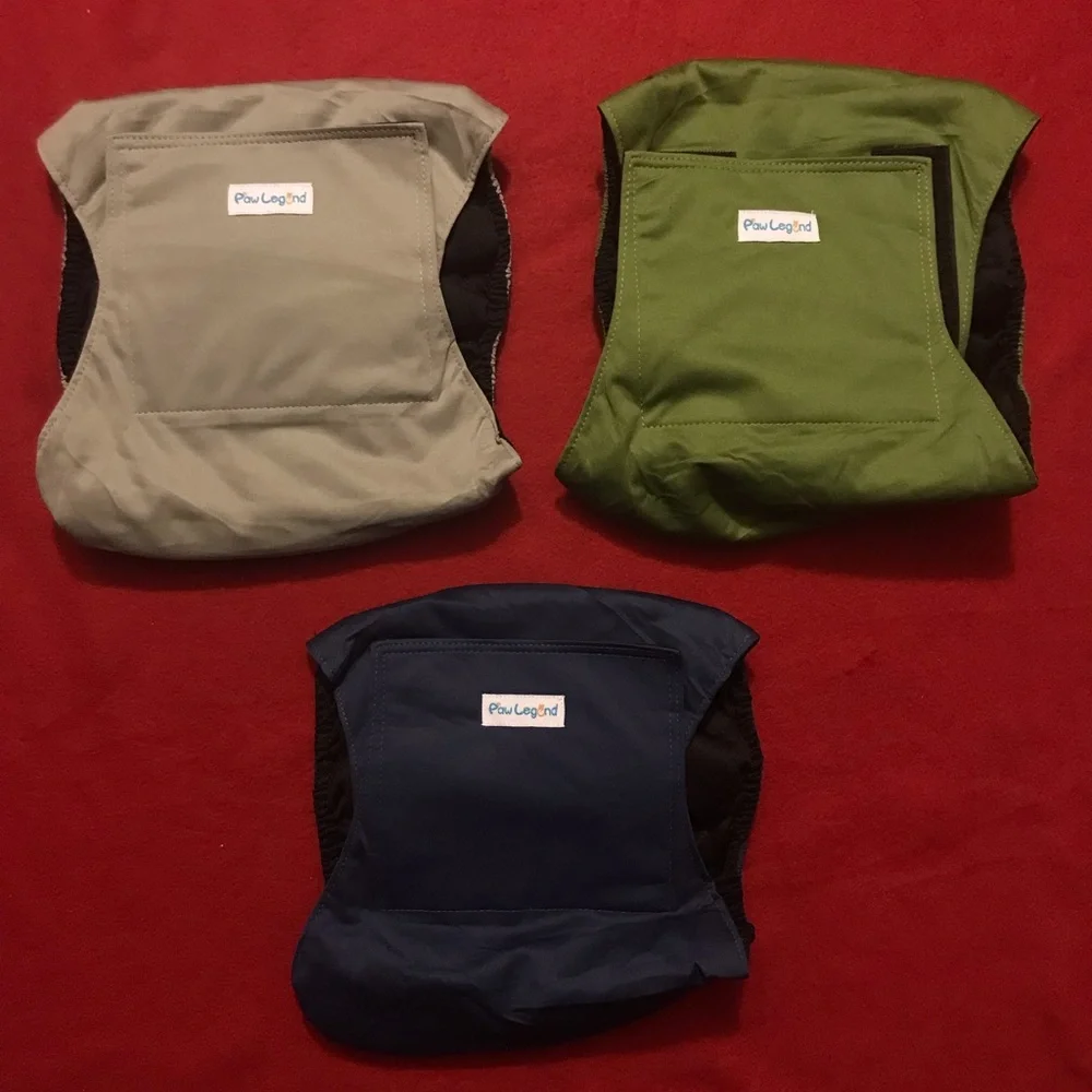 NEW Set of 3 Paw Legend Reusable Belly Bands